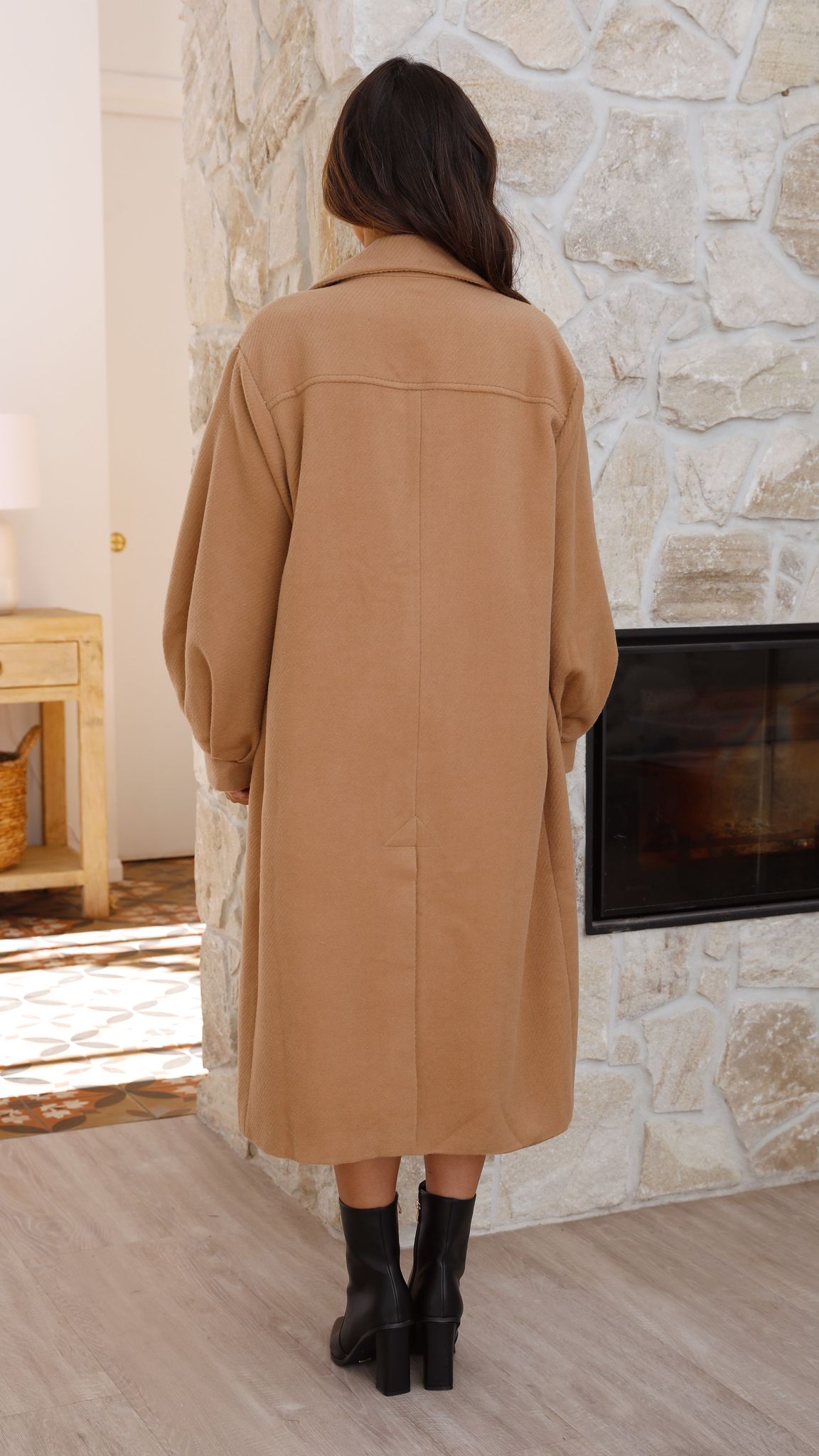 Katalina | Abrigo Largo Camel