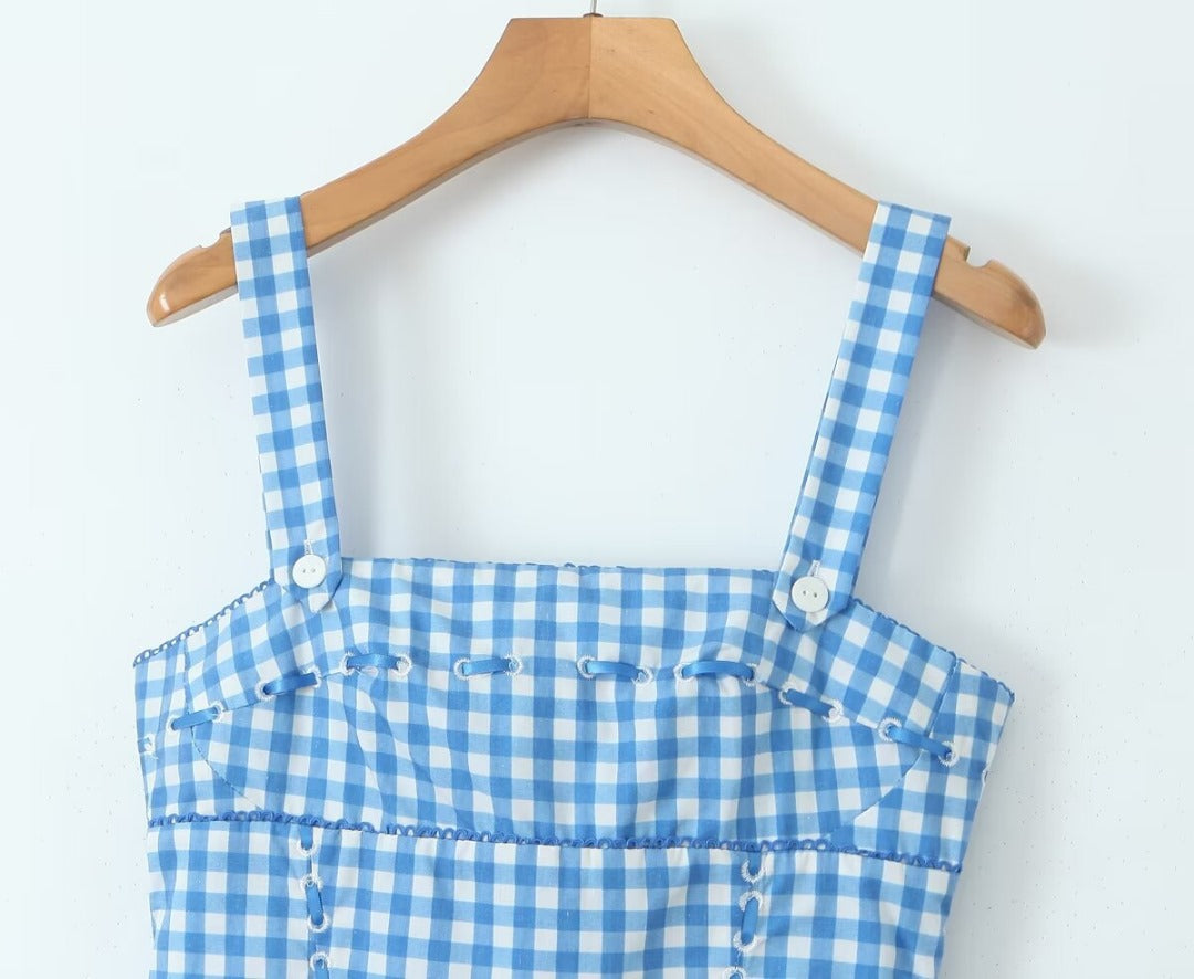Nora | Vestido Midi de Cuadros