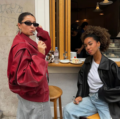 Alexia | Chaqueta de Cuero Oversize