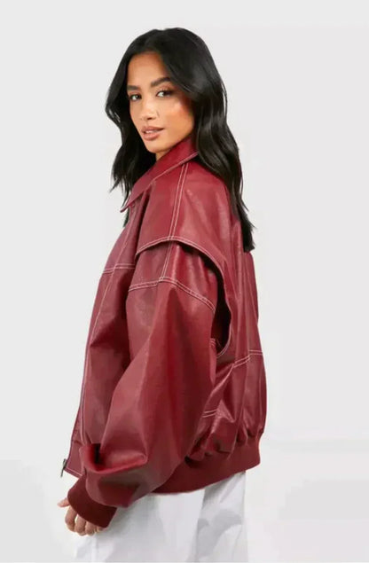 Alexia | Chaqueta de Cuero Oversize