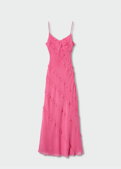Isabella - Vestido largo elegante con volantes