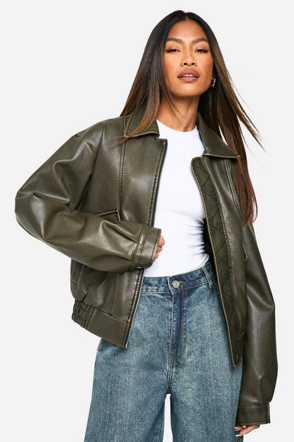 Alexia | Chaqueta de Cuero Oversize
