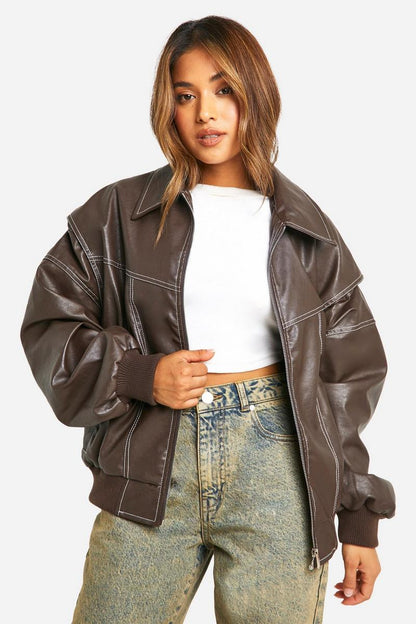 Alexia | Chaqueta de Cuero Oversize