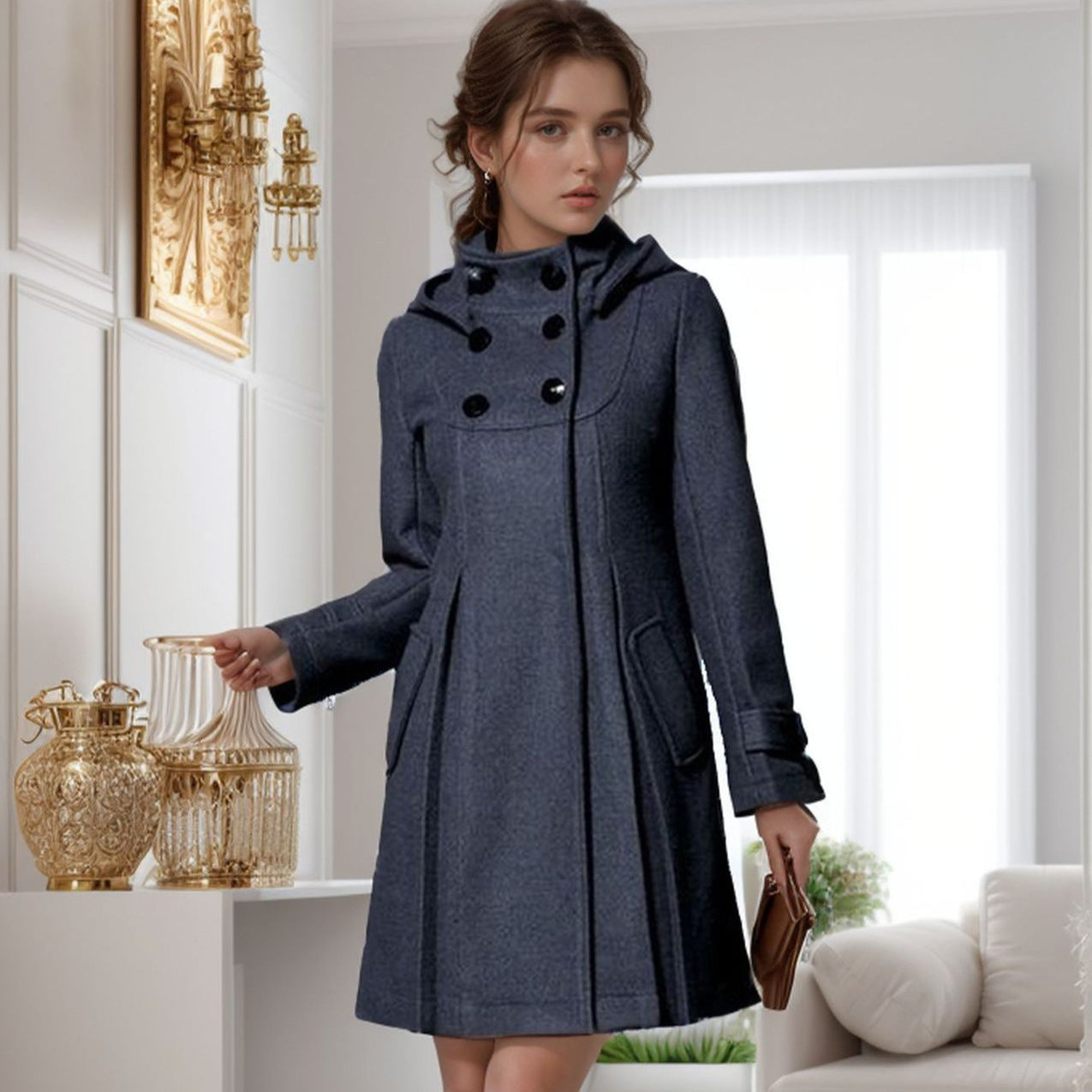 Yuna | Chaqueta con Capucha y Bufanda incorporada