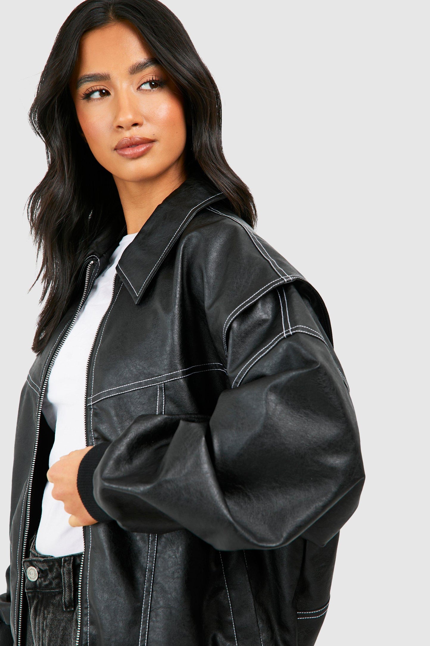 Alexia | Chaqueta de Cuero Oversize