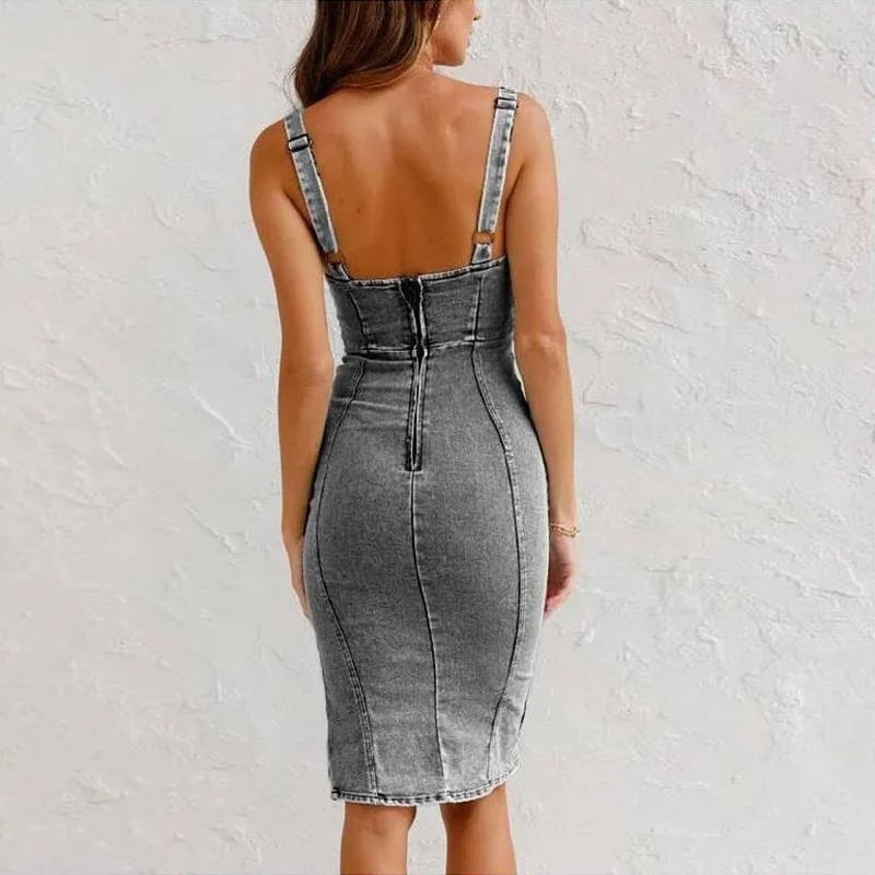 Alejandra | Vestido Midi Vaquero